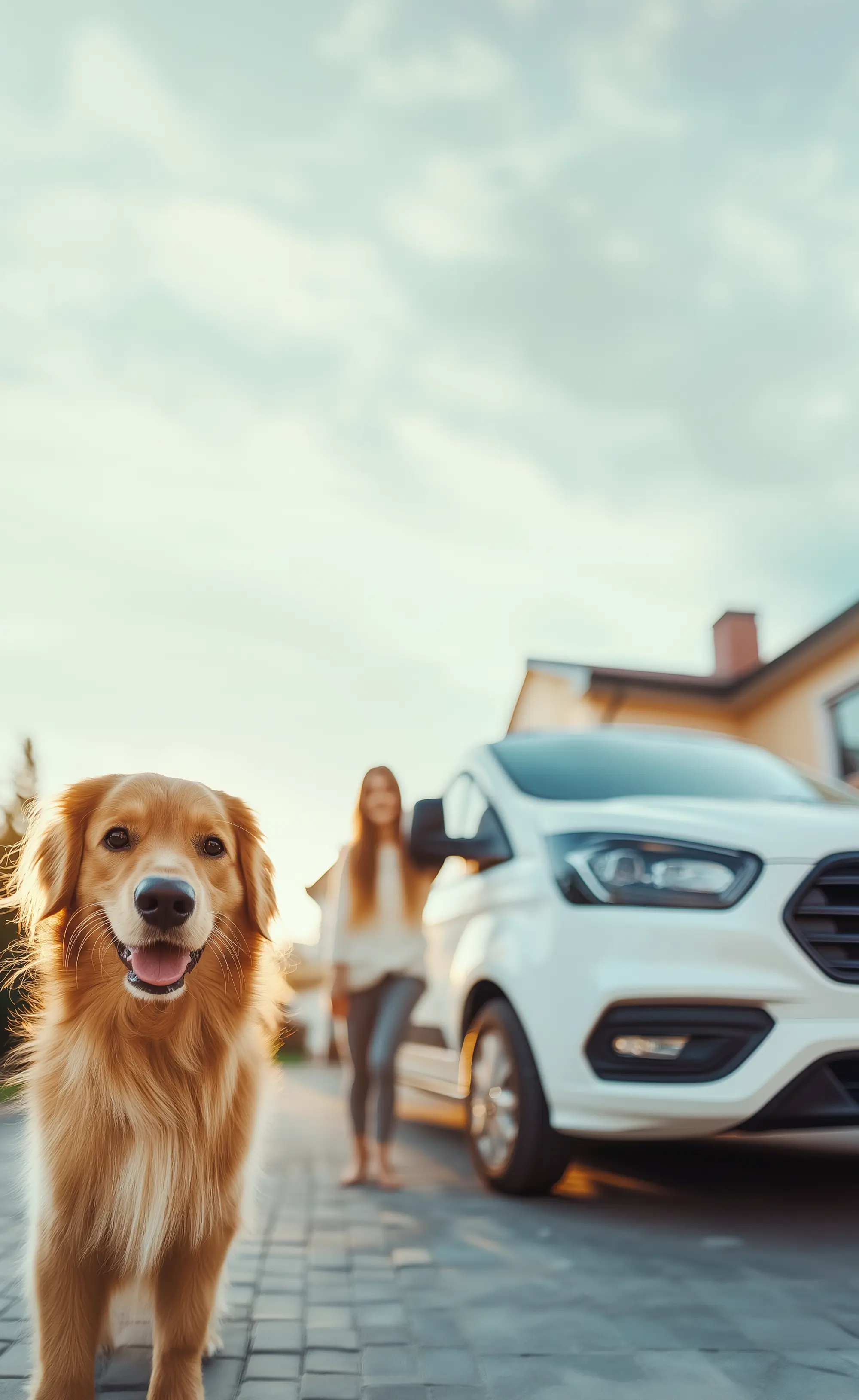 groomer working with dog